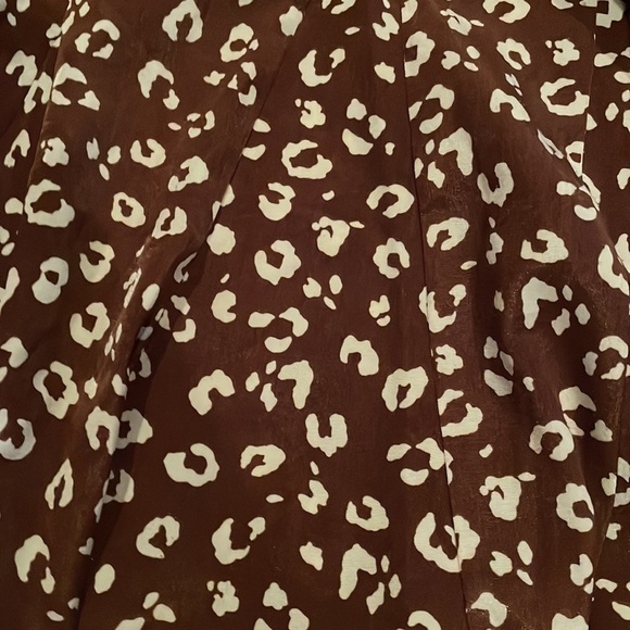 Jodifl Women's Long Sleeve Brown Dress Animal Print Belted Waist Small EUC - Picture 8 of 14